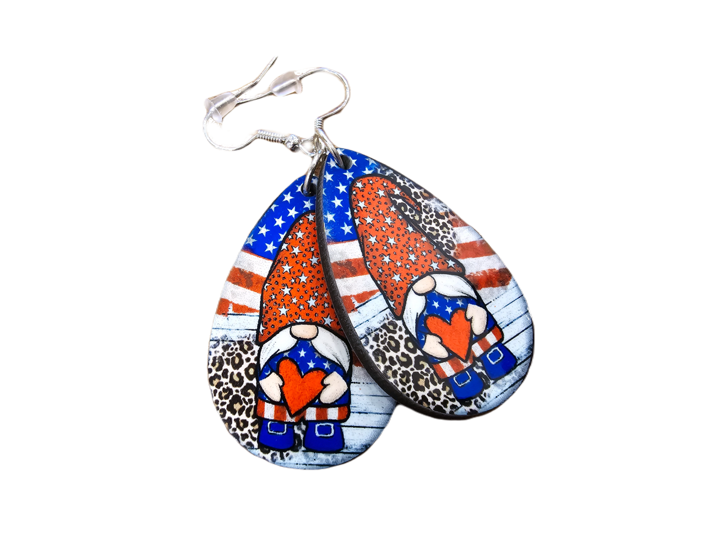 Gnome 4th of July Earring